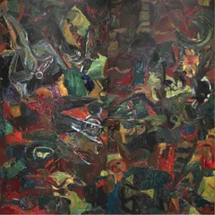 Francesca Enriquez, Abstract (Diptych), oil on canvas