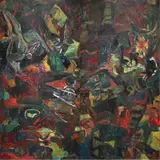 Francesca Enriquez, Abstract (Diptych), oil on canvas