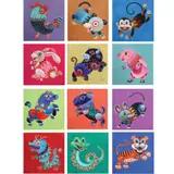 Christian Tamondong, Chinese Zodiac Sign (Polyptych), acrylic on canvas