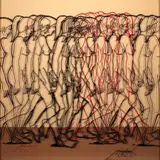 Norlito Meimban Red, Lady, acrylic glass and acrylic on canvas