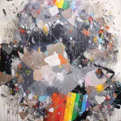 Fitz Herrera, Rainbow Traveller, acrylic on canvas