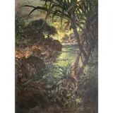Gabriel Custodio, Landscape, oil on canvas
