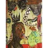 Jessie Mondares, The Traitorous and Dangerous Scene, mixed media on canvas
