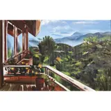 Mountain View by Federico Aguilar Alcuaz, acrylic on canvas, sold Oct 2020