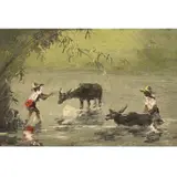 J.D. Castro, Rural Scene, oil on canvas
