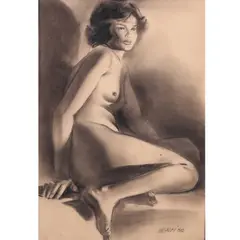 Nude by Cesar Legaspi, Pastel on paper, sold Oct 2020