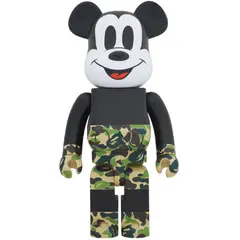 Be@rbrick x Disney, Mickey: The True Original (Green Camo), hard plastic