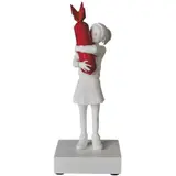 Bomb Hugger (White with Red Bomb) by Banksy x Brandalism x Medicom, polystone (with shipping case), sold Oct 2020