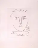 Pablo Picasso, Untitled, etching on wave paper