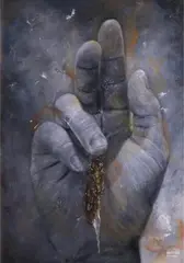 Lawrence Marcos, Lava Series II “Land Before Time”, oil on canvas