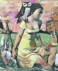 Untitled by Marcel Antonio, oil on canvas, sold Jul 2020