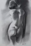 Cesar Legaspi, Nude, charcoal on paper