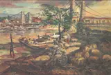 Gabriel Custodio, Riverside, oil on canvas