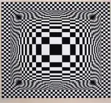 Checker Board Pattern by Victor Vasarely, print, sold May 2020