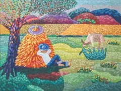 Paul Anthony Gustilo, Siesta, oil on canvas