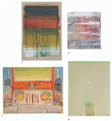 Danilo Garcia, a) Abstract b) Abstract c) Jeepney d) Abstract, a.) tempera on board b.) mixed media on paper c.) pastel on paper d.) pastel on paper