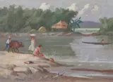 Victor Loyola, Landscape, oil on canvas