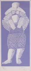 Mother and Child by Romulo Olazo, serigraph 17/65, sold May 2020