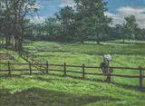 Gabriel Custodio, Landscape, oil on canvas