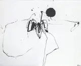 Luis Feito, Untitled, ink on paper