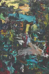 Jonathan Olazo, In a Sequence of Coming and Going, oil and acrylic on canvas