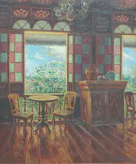 Ramelito P. Subang, Interior of a Country Home, oil on canvas
