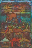 San Isidro Labrador by Manuel Baldemor, enamel on glass, sold Mar 2020