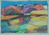 Landscape by Mauro Malang Santos, pastel on paper, sold Mar 2020