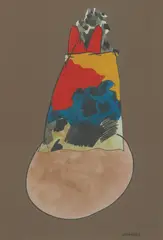 Landscape by Roberto Chabet, mixed media, sold Mar 2020