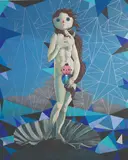 Christian Tamondong, The Bird of Venus (After Sandro Botticelli’s Birth of Venus), acrylic on canvas