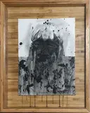 Ronson Culibrina Sisid 3, Untitled, charcoal and resin on canvas