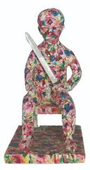 Mark Andy Garcia, Seated Figure, mixed media