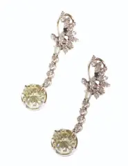 Diamond Earrings, Untitled, 14k white gold