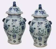 Two Temple Jars, Untitled, porcelain