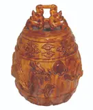 Untitled by A Barrel Brow Dragon Glazed Jar Qing Dynasty, porcelain, sold Mar 2020