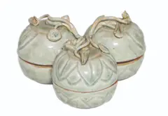 Plum-Shaped Celadon Container, Untitled, porcelain