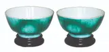 Two Bowls with Green Glaze, Untitled, porcelain