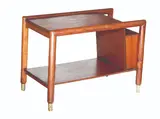 Untitled by Magazine Table with Original Brass Caps in a Very ca. 1960’s, narra, sold Mar 2020