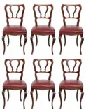 Six French Chairs, Untitled, hardwood and leather