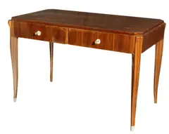 Art Deco Console Table ca. 1930, Untitled, narra with bone capped legs
