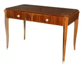 Art Deco Console Table ca. 1930, Untitled, narra with bone capped legs