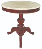 Round Marble-Top Table 19th Century, Untitled, narra and marble