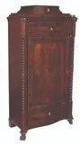 A Burl Cabinet, Untitled, book-matched hardwood