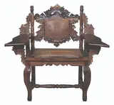 Untitled by A Kamagong Bishop’s Chair, narra and solihiya, sold Mar 2020
