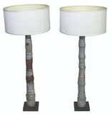 Bases by : Hadrian Mendoza, A Pair of Ceramic Lamps, ceramic