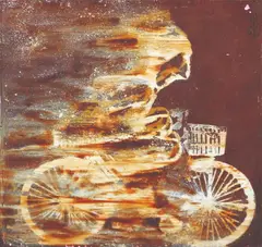 Bicycle by Olan Ventura, mixed media, sold Jan 2020