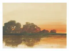 Marciano Galang, Sunset I, watercolor