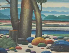O. Urdaneta, Pebbles, oil on canvas