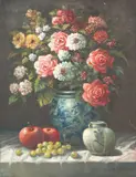 Roland Delos Santos, Still Life (Flowers), oil on canvas
