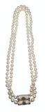 Untitled by Cultured Pearl & Sapphire with Diamonds, sold Jan 2020